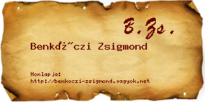 Benkóczi Zsigmond névjegykártya