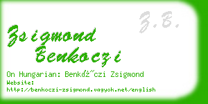 zsigmond benkoczi business card